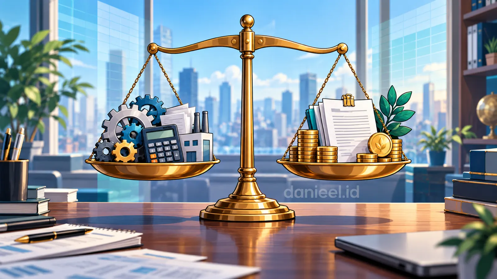 Ilustrasi perbedaan EBITDA dan net profit dalam laporan keuangan perusahaan