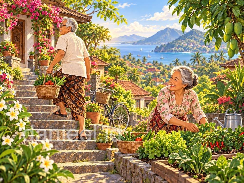 Blue Zone longevity secrets by walking, gardening, and moving naturally every day