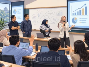 Mahasiswa SMEMBA SBM ITB aktif melakukan presentasi dan menjawab pertanyaan kelas