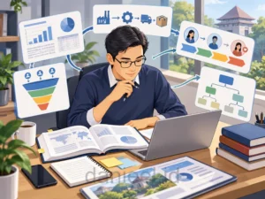 Mahasiswa SMEMBA SBM ITB mempelajari keuangan, operasi, pemasaran, dan strategi bisnis