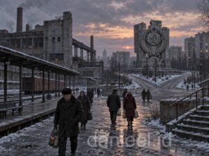 Abandoned factories and cracked Soviet monuments leading up to the dissolution of the Soviet Union
