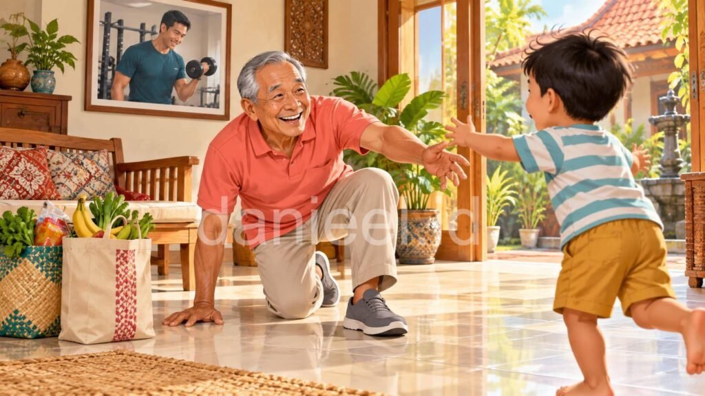 Angkat beban membantu menjaga kemandirian sampai usia senja
