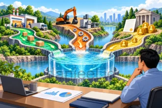 Ilustrasi cara membaca laporan arus kas dari aktivitas operasi, investasi, dan pendanaan perusahaan.