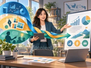 Analis menggabungkan data analytics, infografis, dan presentasi menjadi keterampilan langka