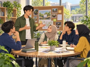 Komunikasi sebagai soft skills mahasiswa melalui organisasi saat membahas rencana kegiatan kampus