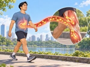 Otot kaki aktif menggunakan glukosa ketika tubuh berjalan sesudah makan