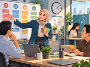 Tim menyusun prioritas, mendelegasikan tugas, dan menjaga waktu kerja yang fokus