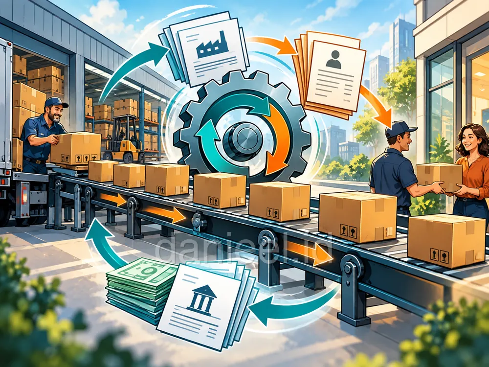 Turnover of inventory, receivables, payments, and assets in company operations