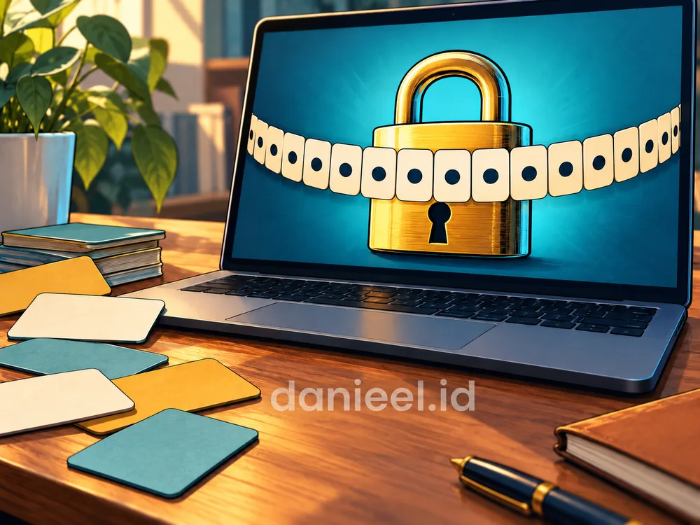Password panjang dan tidak mudah ditebak melindungi akses ke laptop pribadi
