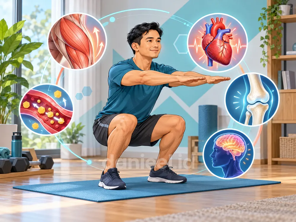 Latihan kekuatan setelah 30 dengan squat untuk menjaga otot dan kesehatan tubuh