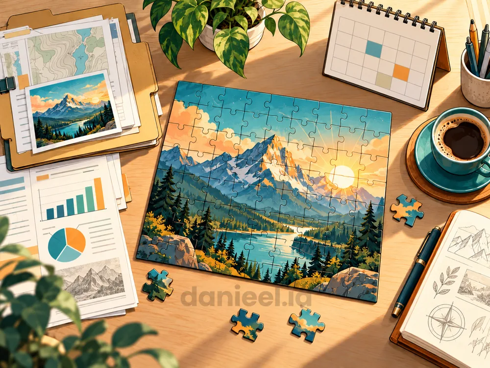 Dokumen acuan dan potongan puzzle membantu melengkapi konteks sebelum memberikan tugas kepada AI